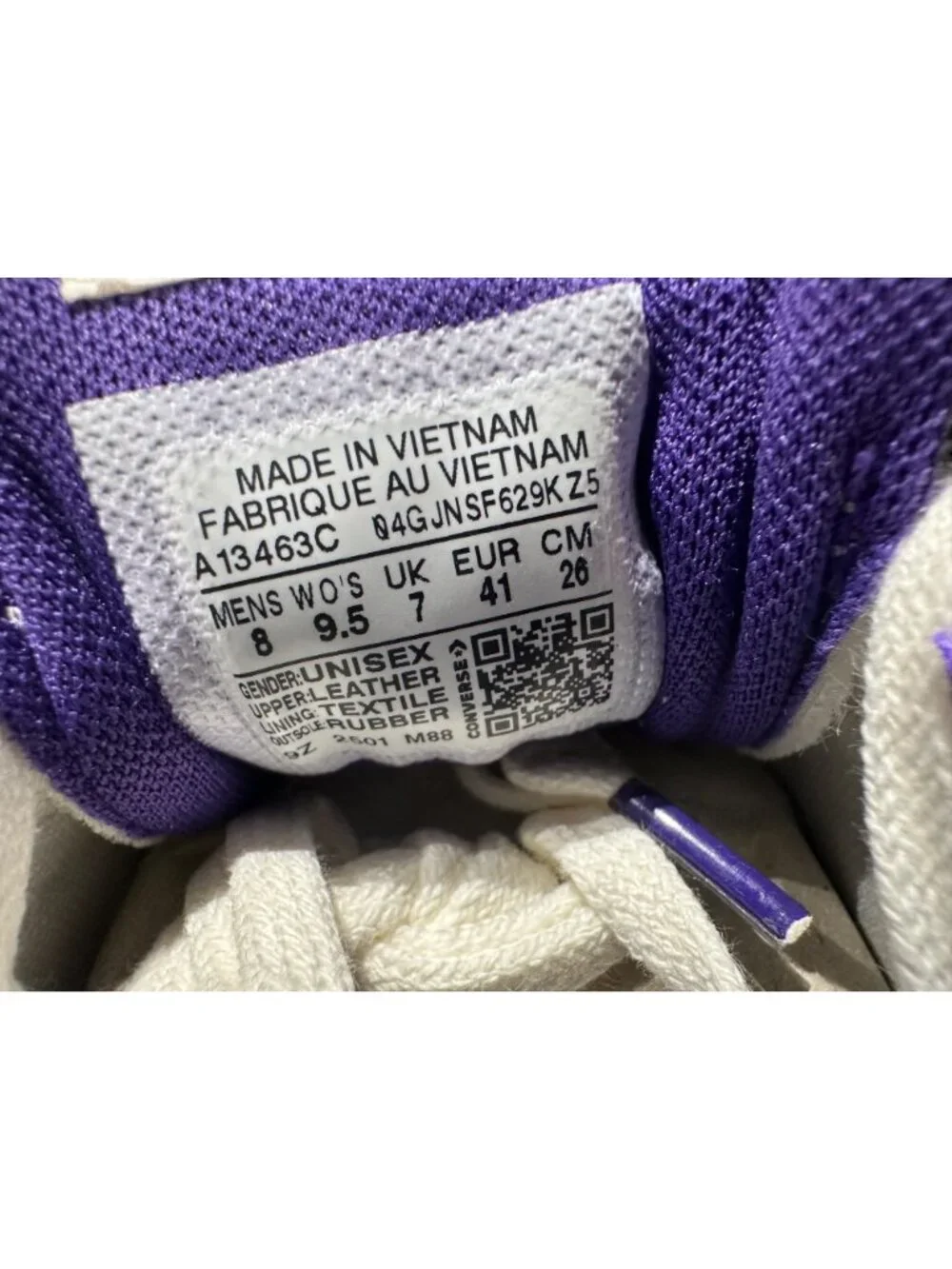 ⭐Converse Wave Trainer OX Vintage Low 8 Mens shoes Sneaker White Purple A13463C